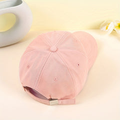 Rabbit Embroidery Baseball Cap Cartoon Solid Casual Sun Hat Adjustable Dad Hats