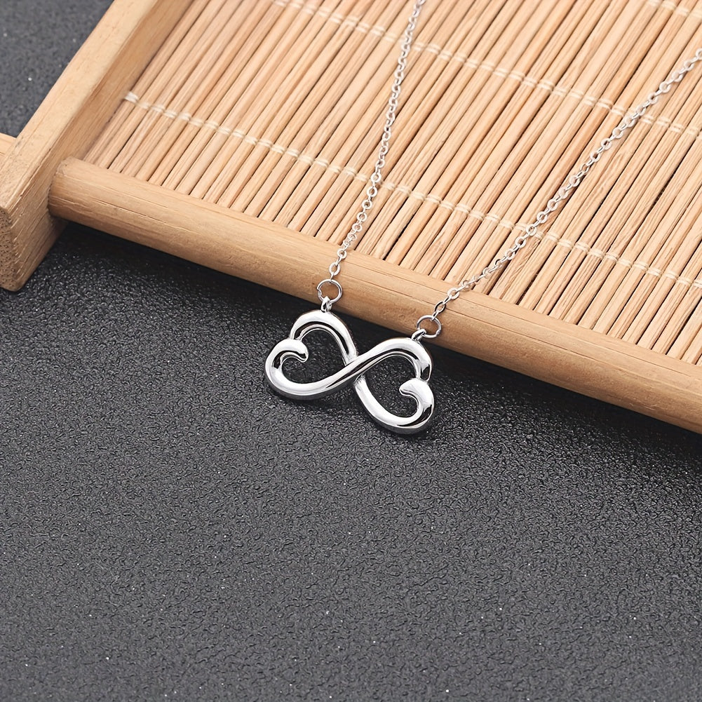 Infinity Heart Stainless Steel Necklace - Gift for Daughter