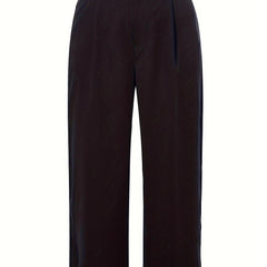 Women's Plus Solid Elastic High Rise Casual Pants