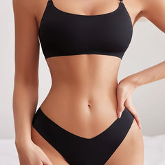 Seamless Push Up Bra & V Shape Panties Set