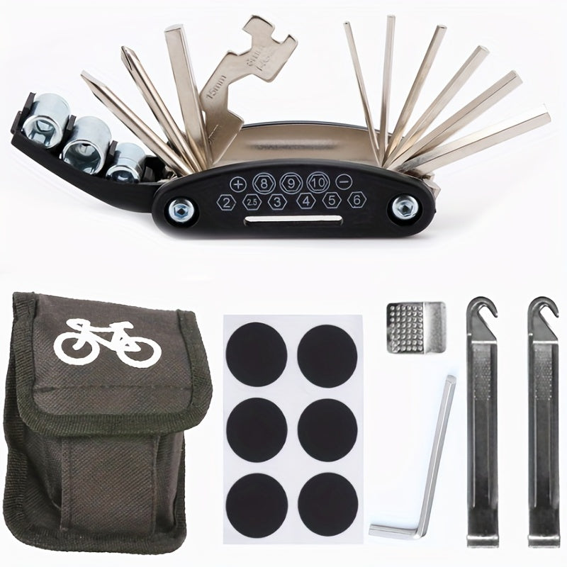 7pcs Bicycle Repair Tools Set Folding Wrench Multifunctional Kit