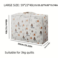 Pink Foldable Storage Bag Large Capacity Moving Box