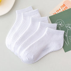 5pcs Kids Solid Socks for Boys and Girls