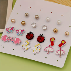 Hypoallergenic Earrings Set 11 Pairs Stud Earrings For Girls