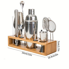 14pcs Cocktail Shaker Set Bartender Kit Silvery