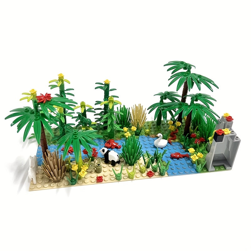 16X16 River Pattern Base Plate for Building Blocks