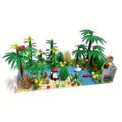 16X16 River Pattern Base Plate for Building Blocks