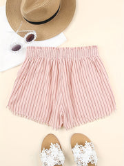 Smocked High Waist Shorts for Women
