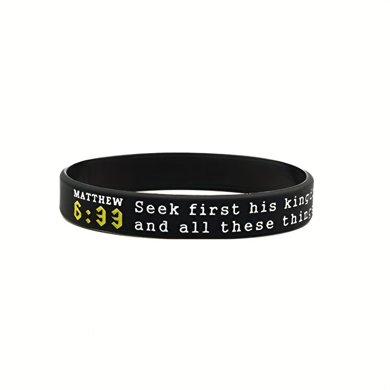 Christian Bible Bracelet Stretch Silicone Wristband