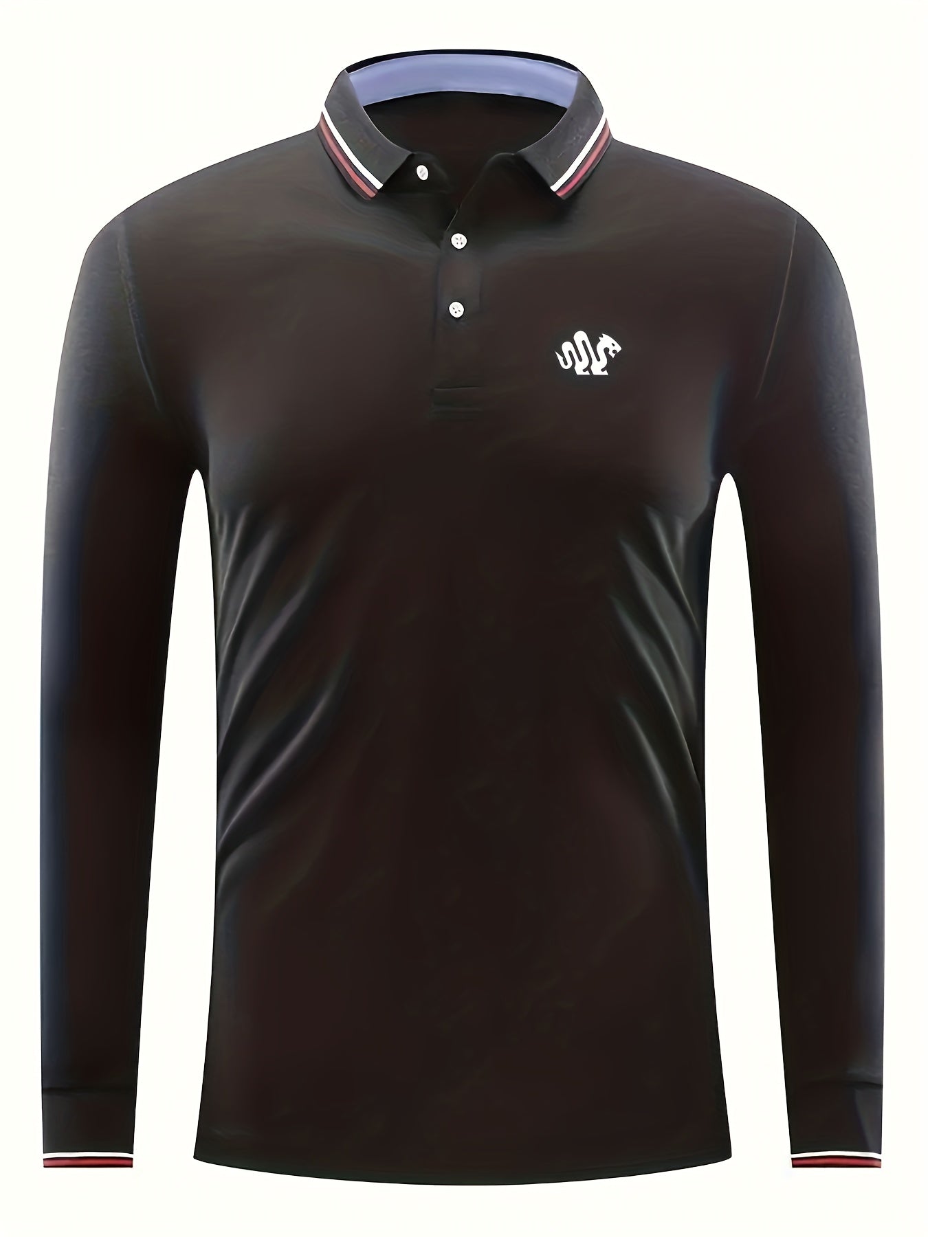 Men's Dragon Print Long Sleeve Sports Shirt Top