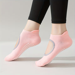 Women's Backless Non-slip Yoga Socks Grips Sports Socks For Pilates Barre Ballet