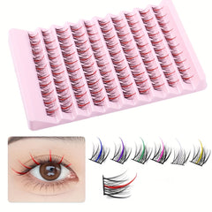 Colored Segmented False Eyelashes for Daily and Special Occasions