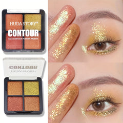 Earth Pearly Matte Glitter Palette for Wild Style Makeup