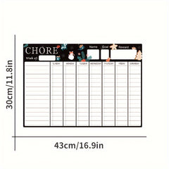 Magnetic A3 Month Planner Refrigerator Sticker Erasable Whiteboard