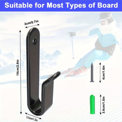 2pcs Horizontal Snowboard Wall Hanging Clamp - Snowboard Storage Hook