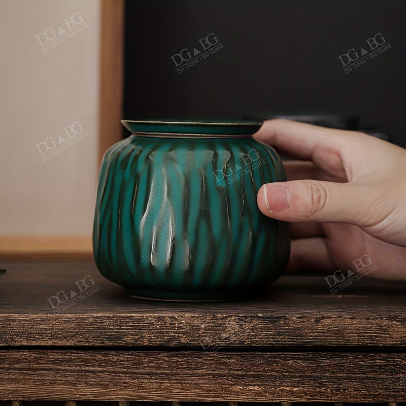 Atrovirens Funeral Ceramics Ash Urn for Small Animals Dog Keepsake