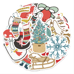27pcs Christmas Decoration Stickers Holiday Decals Xmas Decor