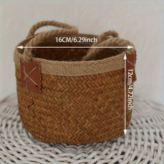 1pc Handwoven Rattan Flower Basket for Ceremony