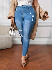 Ripped Skinny Jeans - Stretchy and Stylish