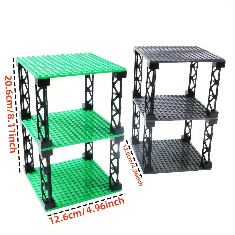 3pcs Double Sided Baseplates Building Blocks for City Building Toy