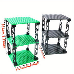 3pcs Double Sided Baseplates Building Blocks for City Building Toy