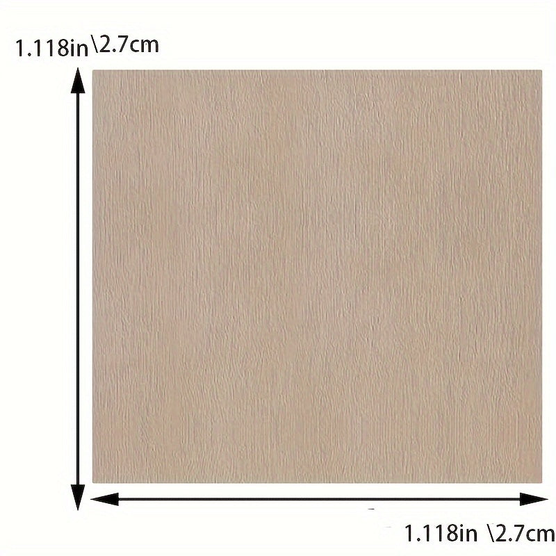 200pcs 2.54cm Wood Pieces Blank Squares Round Corner for DIY