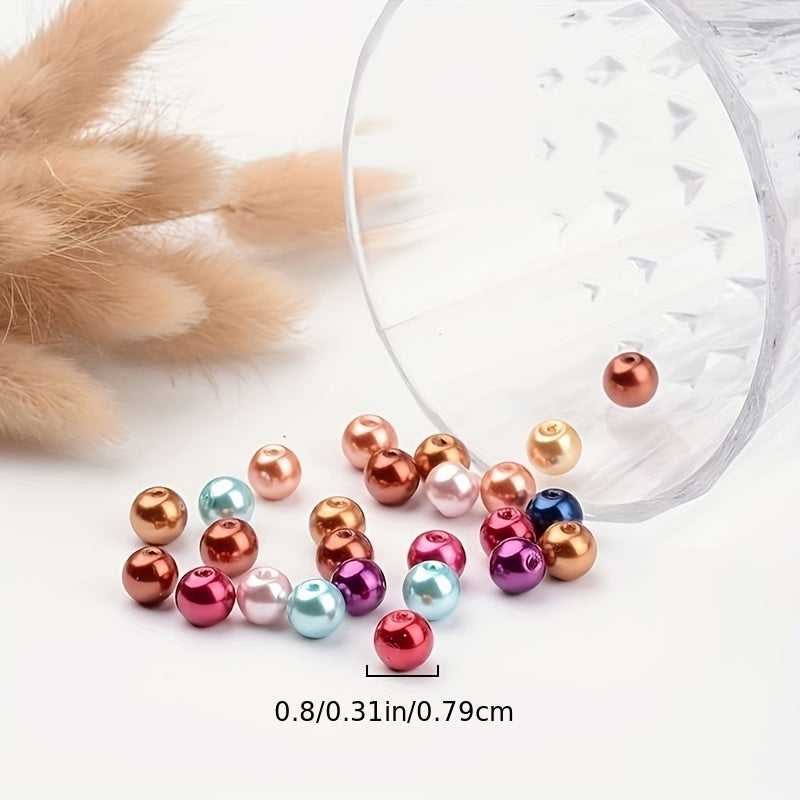 150pcs Mixed 3 8mm Double Hole Pearl Plastic Clothing DIY Accessories