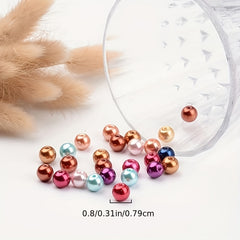 150pcs Mixed 3 8mm Double Hole Pearl Plastic Clothing DIY Accessories