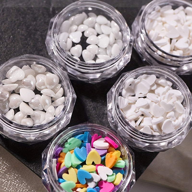 Heart Shaped Nail Charms Crystal Rhinestones Nail Art Decorations