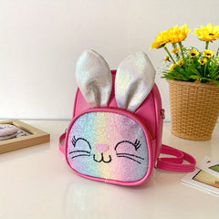 Kids Rabbit Crossbody Bag Glitter Backpack For Girls