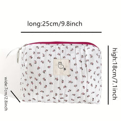 Floral Quilted Diaper Bag Mommy Bag Cosmetic Bag Storage Bag