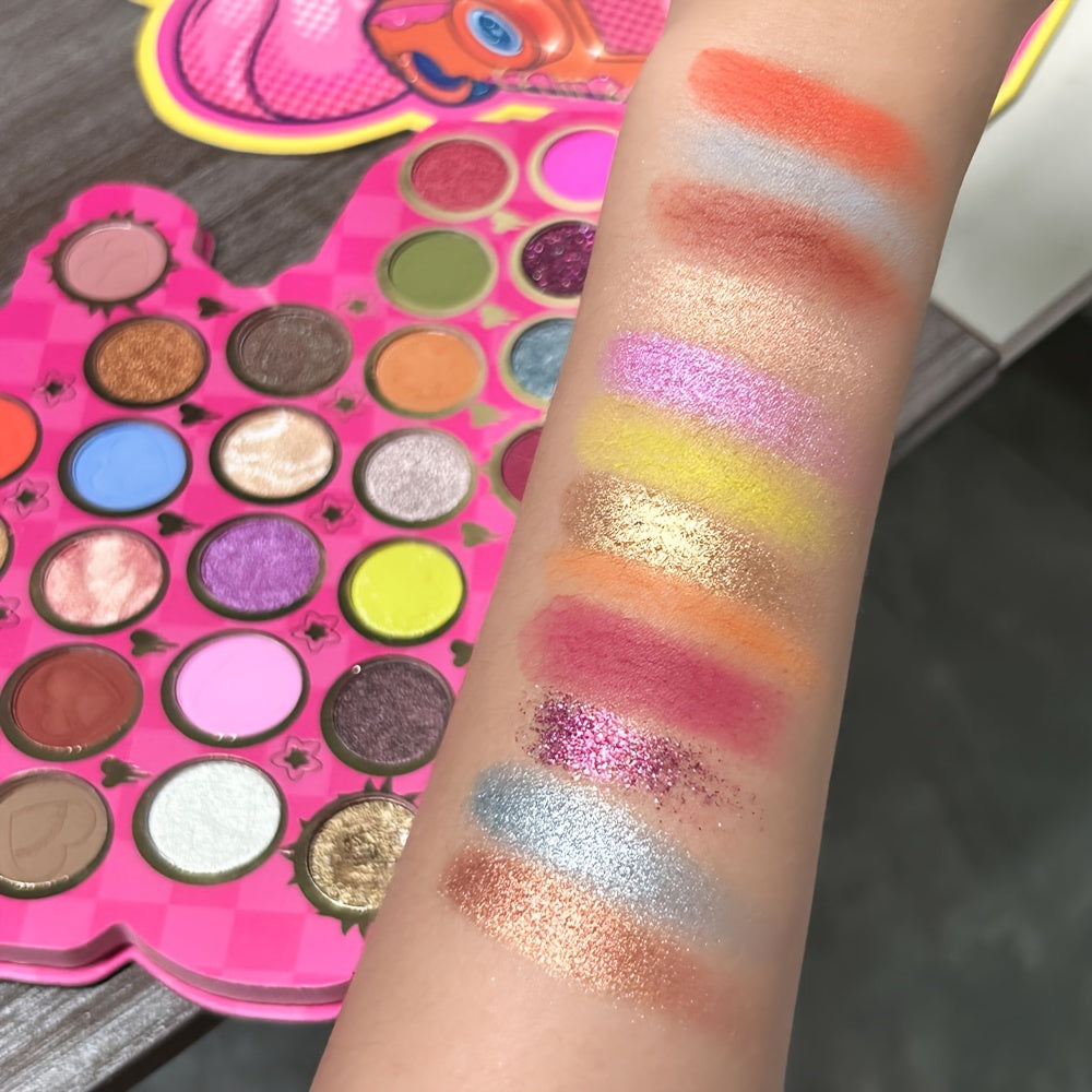 27 Colors Eyeshadow Palette Punky Smokey Style Matte Pearly Sequins Finish