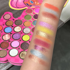 27 Colors Eyeshadow Palette Punky Smokey Style Matte Pearly Sequins Finish