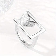 Heart Shaped Peach Steel Ring for Women