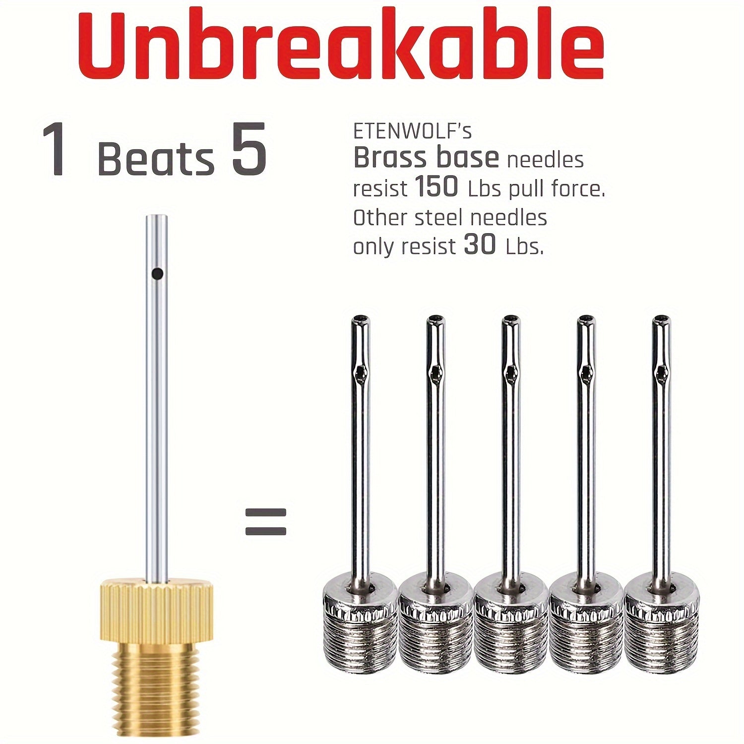 2pcs Stainless Steel Ball Inflator Pins Air Pump Needles