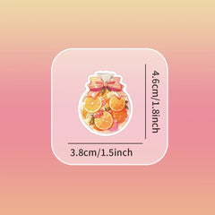 53pcs Cartoon Dessert Stickers Cute Sweet Treats Decals for Bottles, Luggage