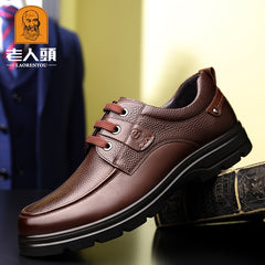 LAORENTOU Men's Oxfords Leather Dress Shoes Comfortable Durable Non Slip