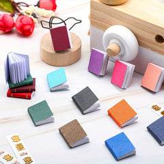 8pcs Dollhouse Library Study Room Decor Mini Notebook Kit DIY Accessories