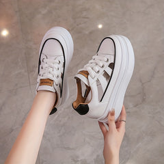 Women's Hidden Heel Chunky Sneaker Cutout Breathable Casual Walking Shoes