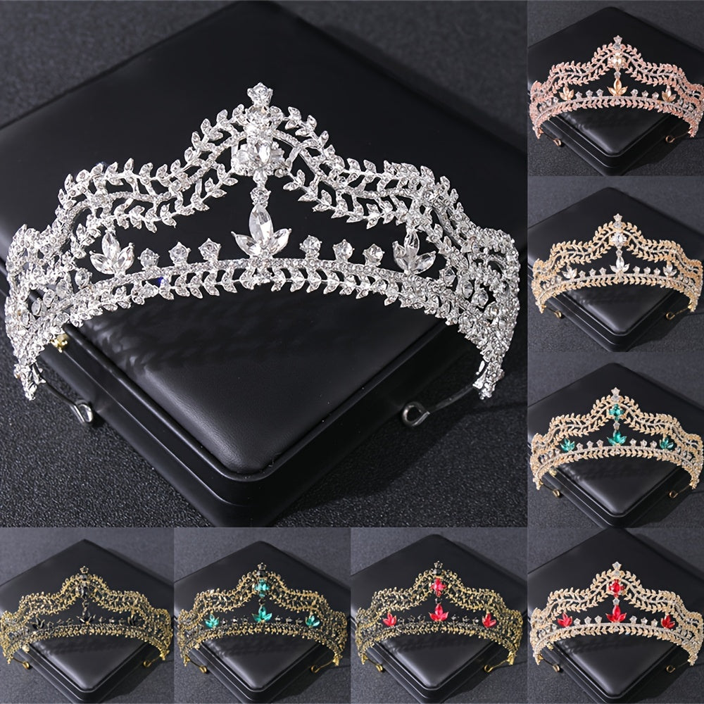 Vintage Crystal Rhinestone Princess Prom Tiara Crown Diadem for Wedding Bride