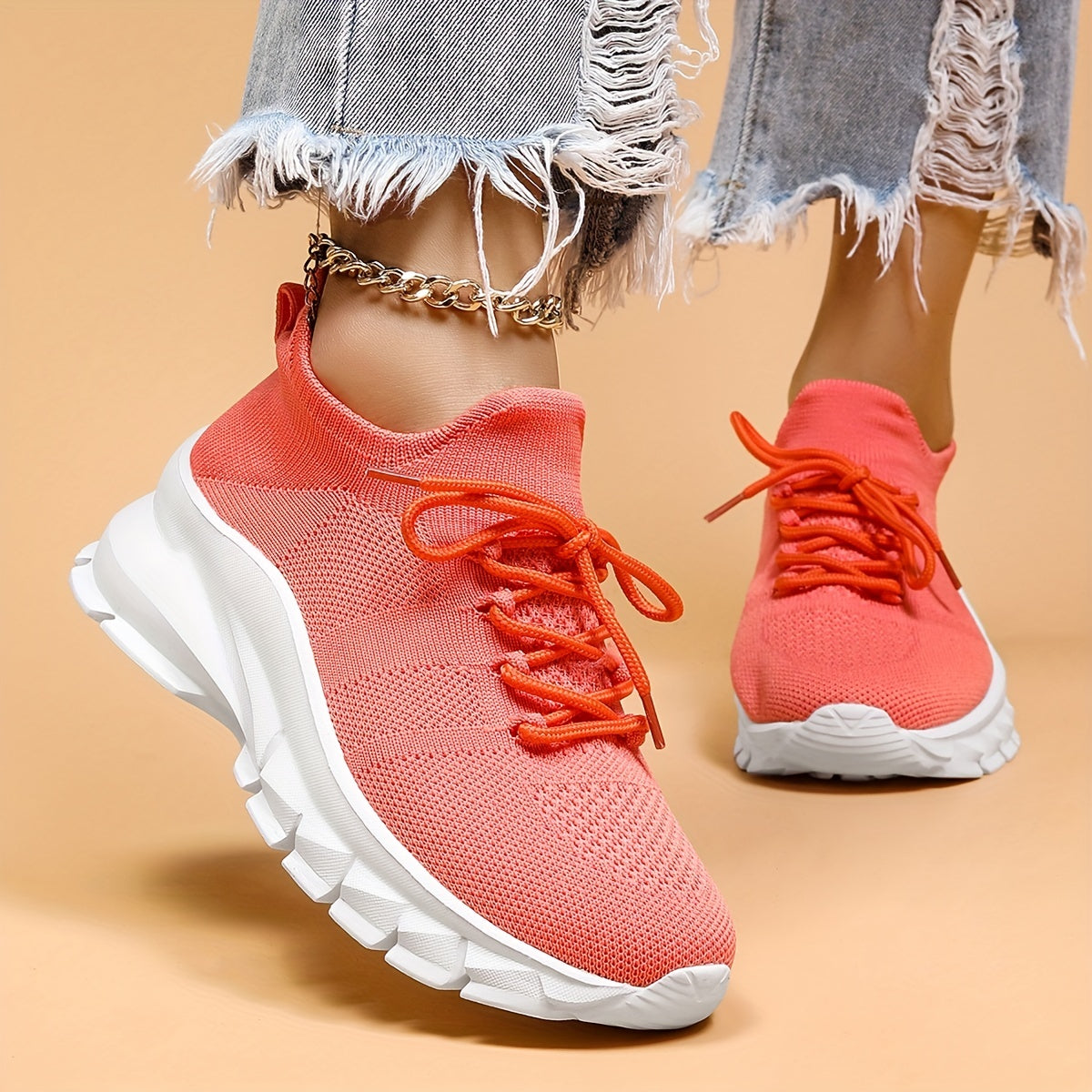Women's Chunky Sneakers Breathable Lightweight Travel Shoes