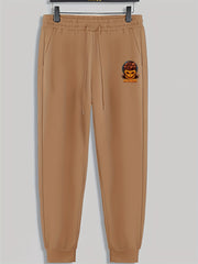 Halloween Pumpkin Print Men's Pants Drawstring Sweatpants Loose Casual Trousers