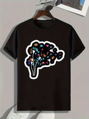 Funny Pattern Print Men's Graphic T-shirt for Summer
