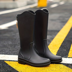 Women's Waterproof High Top Rain Boots Round Toe Platform Anti slip Boots