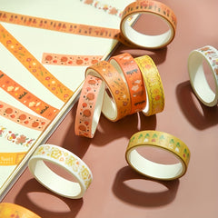 5 Rolls Basic Decorative Tape & Stickers Set