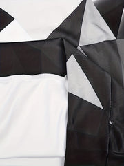 Geometry Print Hoodies For Men Drawstring Hooded Pullover