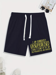 Men's Printed Drawstring Shorts for Summer