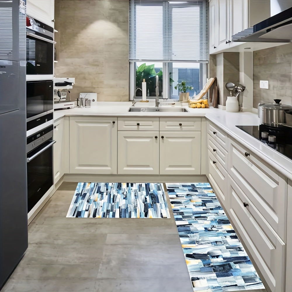 Striped Area Rug Washable Carpet for Home Decor