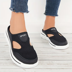 Women's Lightweight Mesh Half Slippers Comfortable Outdoor Slip-ons