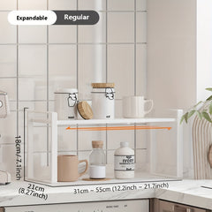 Expandable Cabinet Shelf Organizer Kitchen Counter Shelf Rack